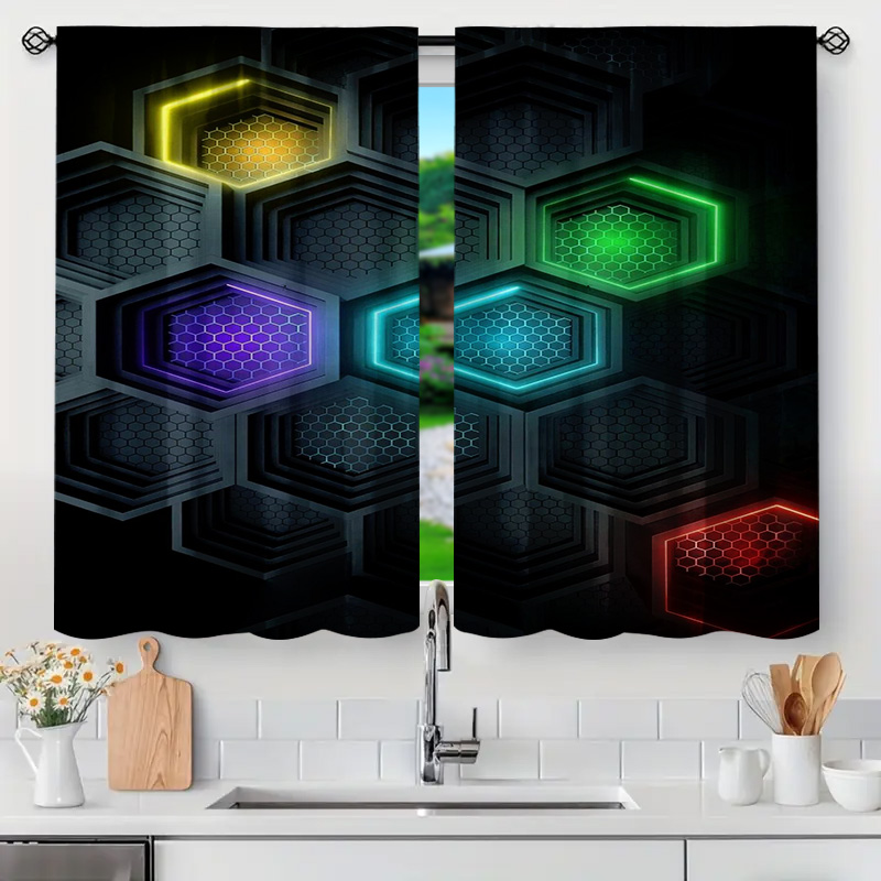 2 adet Modern Geometrik Perde, - Tech Office Youtube incelemesi ve fiyatı